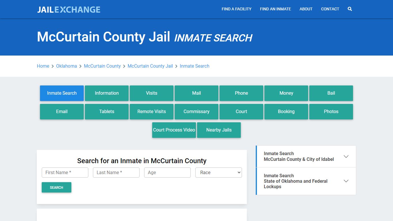 McCurtain County Jail, OK Inmate Search: Roster & Mugshots