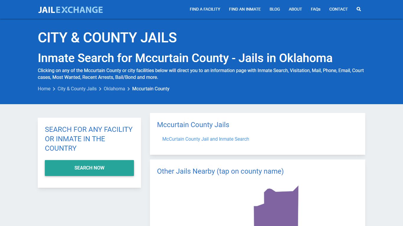 Inmate Search for Mccurtain County | Jails in Oklahoma - Jail Exchange